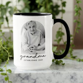 Grandma Established 20XX Modern Simple Photo Tasse