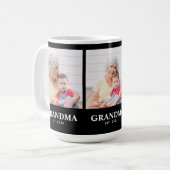 Grandma Established Bold Black 3 Photo Coffee Kaffeetasse (Vorderseite Links)