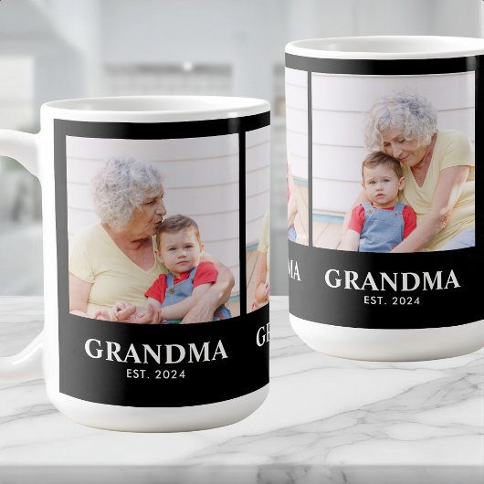 Grandma Established Bold Black 3 Photo Coffee Kaffeetasse