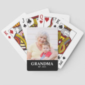 Grandma Established Bold Black Phot Spielkarten (Rückseite)