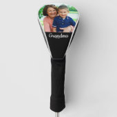 Grandma Established Modern Script Photo  Golf Headcover (Vorderseite)