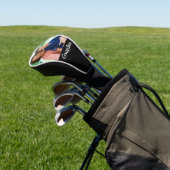 Grandma Established Modern Script Photo Golf Headcover (In SItu)