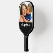Grandma Established Modern Script Photo Pickleball Schläger (Links)