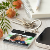 Grandma Established Modern Script Photo  Schlüsselanhänger (Vorderseite rechts)