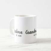 Grandma Established New Grandmother Gift Kaffeetasse (Vorderseite Links)