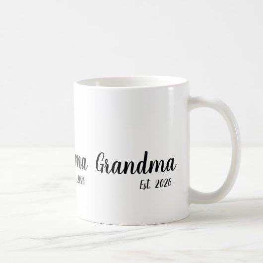 Grandma Established New Grandmother Gift Kaffeetasse (Rechts)