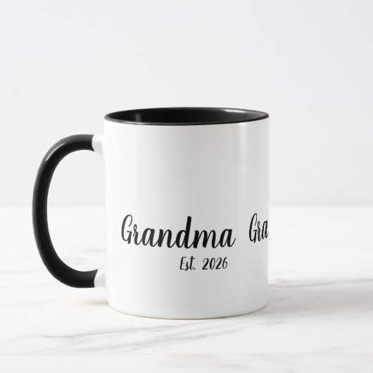 Grandma Established New Grandmother Gift Tasse (Links)