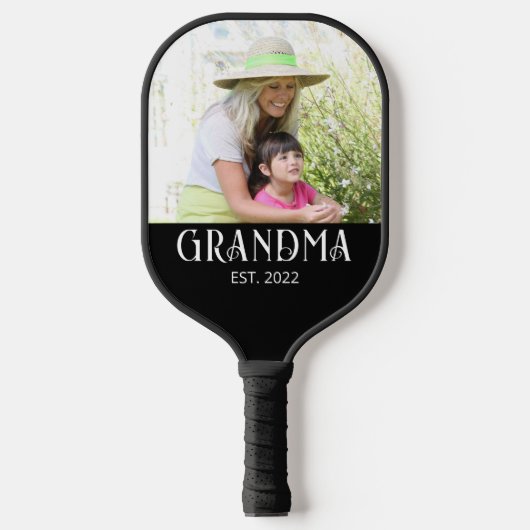 Grandma Established Photo  Pickleball Schläger (Vorderseite)
