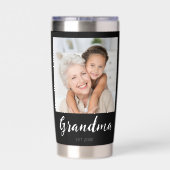 Grandma Established Script Black 2 Photo  Thermobecher (Rückseite)