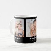 Grandma Established Script Black 3 Photo Kaffeetasse (Vorderseite Links)