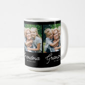 Grandma Established Script Black Photo Kaffeetasse (VorderseiteRechts)
