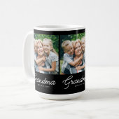 Grandma Established Script Black Photo Kaffeetasse (Vorderseite Links)