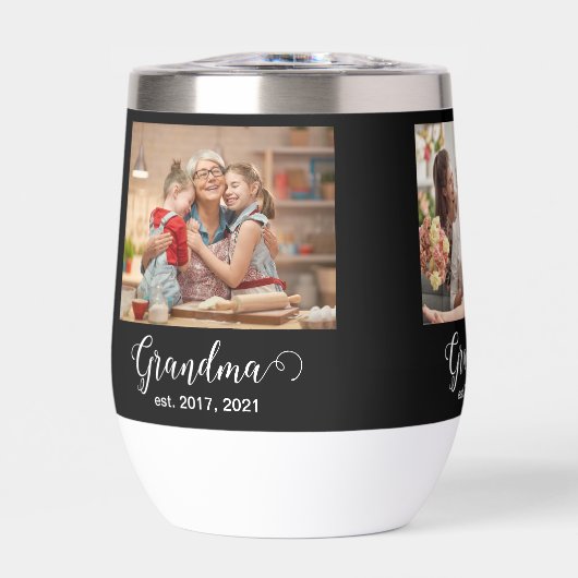 Grandma Established Script Gift 3 Photo (Vorderseite)