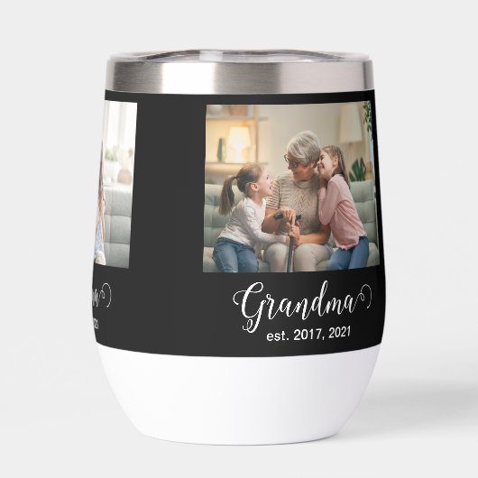 Grandma Established Script Gift 3 Photo (Rückseite)