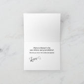 Grandma Established Script Gift 3 Photo Dankeskarte (Innenseite)