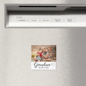 Grandma Established Script Gift Photo Magnet (In Situ (Geschirrspüler))