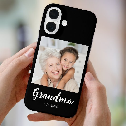 Grandma Established Script Photo Black Case-Mate  iPhone Hülle