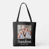 Grandma Established White Script Photo Tasche (Rückseite)