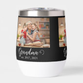 Grandma Established Year Modern White Script Photo (Vorderseite)