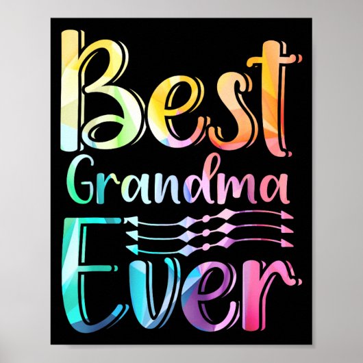 Grandma Ever Gift Graphic Art Text Quote Design  Poster (Vorne)
