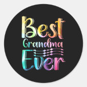 Grandma Ever Gift Graphic Art Text Quote Design  Runder Aufkleber (Vorderseite)