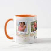 Grandma Floral Custom Photo Collage Watercolor Tasse (Links)
