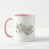 Grandma Floral Mug - Watercolor Botanical Gift Tasse (Links)