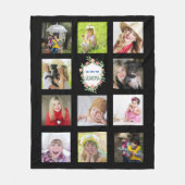 GRANDMA Foto Collage Blanket - Großmutter Schwarz Fleecedecke (Vorderseite)