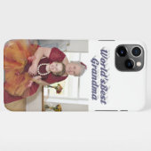 Grandma-Foto-Grautypografie iPhone Hülle (Rückseite (Horizontal))