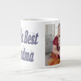Grandma-Foto-Grautypografie Jumbo-Tasse