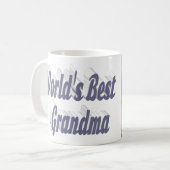 Grandma-Foto-Grautypografie Kaffeetasse (Vorderseite Links)
