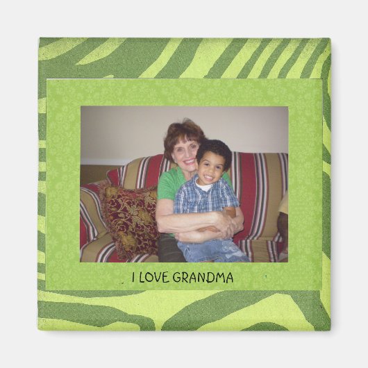 GRANDMA: Foto-Rahmen "I Liebe Oma" Magnet (Vorne)