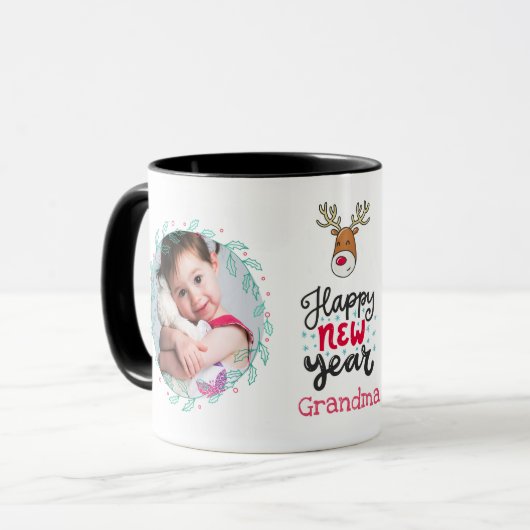 GRANDMA FOTO TASSE - Weihnachtsgeschenke Grandkids (Vorderseite Links)