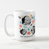 Grandma Garden Farbenfrohe Blumen Collage Kaffeetasse (Links)