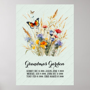 Grandma Garden Herzstück Großkinder Poster