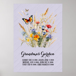 Grandma Garden Herzstück Großkinder Poster