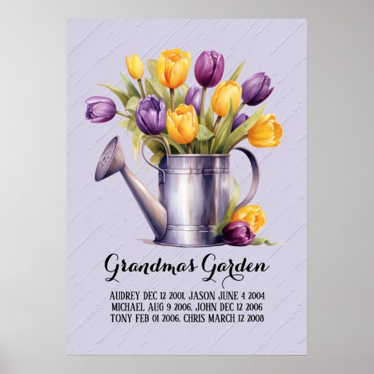 Grandma Garden Herzstück Großkinder Poster (Vorne)