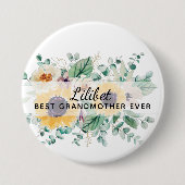 GRANDMA Geschenke - Sonnenblume Gefühlt Personalis Button (Vorderseite)