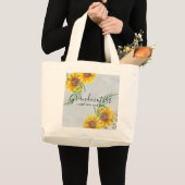 GRANDMA Geschenke - Sonnenblume Gefühlt Personalis Jumbo Stoffbeutel (Vorderseite (Produkt))