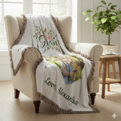 Grandma Gift - Floral Photo Decke