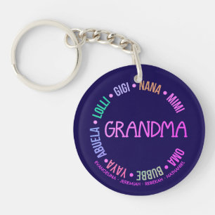 GRANDMA Gigi Mimi Nana Personalisierter Muttertag Schlüsselanhänger