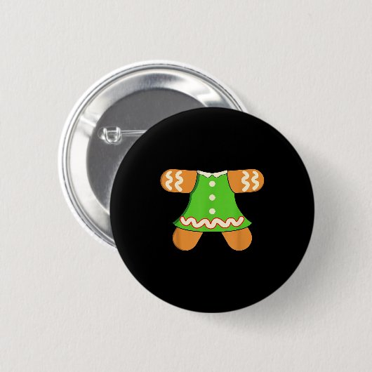 Grandma Gingerbread Man Costume Matching Christmas Button (Vorne & Hinten)