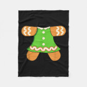 Grandma Gingerbread Man Costume Matching Christmas Fleecedecke (Vorderseite)