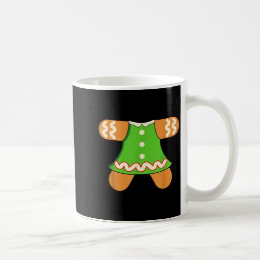 Grandma Gingerbread Man Costume Matching Christmas Kaffeetasse (Rechts)