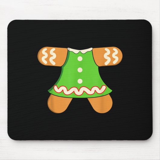 Grandma Gingerbread Man Costume Matching Christmas Mousepad (Vorne)