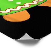 Grandma Gingerbread Man Costume Matching Christmas Poster (Ecke)