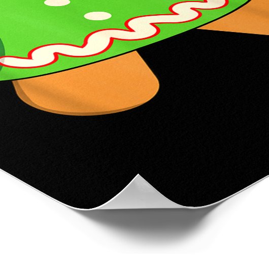 Grandma Gingerbread Man Costume Matching Christmas Poster (Ecke)