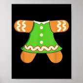 Grandma Gingerbread Man Costume Matching Christmas Poster (Vorne)