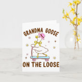 Grandma Goose On The Loose Funny Birthday Matching Karte (Gelbe Blume)