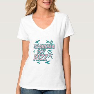 Grandma Got Rizz — Atomic Teal‑Pink Pop T-Shirt